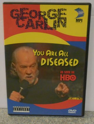 George Carlin - You Are All Diseased (dvd,  2003) Rare Disc W Insert
