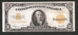 Sharp Rare 1922 $10 Gold Note