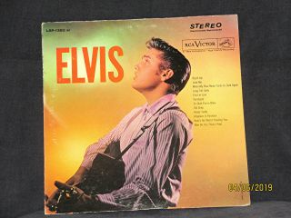 Elvis Presley " Elvis " 1962 Very Rare Staggered Stereo 1st Press Lp.  Near