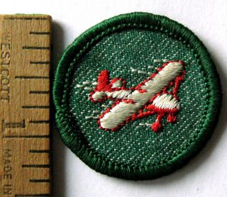 Rare Vintage 1955 - 60 Girl Scout Aviation Badge Airplane Aeronautics Flying Patch