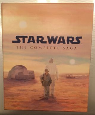 Star Wars The Complete Saga (9 - Blu - Ray Disc Set) Complete Like Rare Oop