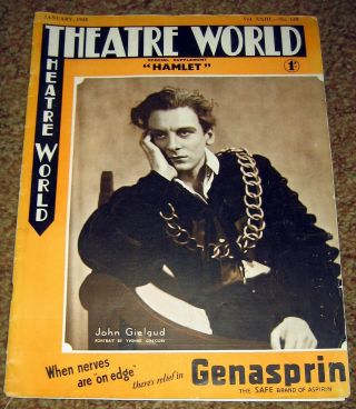 Theatre World Special Supplement John Guilgud Hamlet 1935 Illustrated Rare