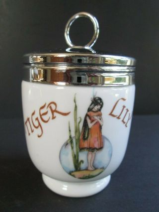 Vtg Royal Worcester Peter Pan Egg Coddler King/ Double Size Tiger Lily Rare Htf