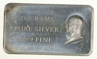 Rare Silver 24.  5 Grams 25 Grams Pure Silver Bar.  999 Fine Silver 331
