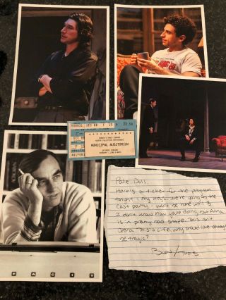 Burn This Broadway Rare Tony Voter Mailing / Adam Driver Photos,  Ticket Stub Etc