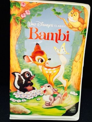 Rare Walt Disney Classics Bambi Vhs Tape Black Diamond Clamshell Collectors