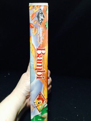 RARE Walt Disney Classics Bambi VHS Tape Black Diamond Clamshell Collectors 3