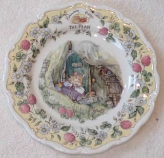 ❤rare Htf Royal Doulton Brambly Hedge The Plan China Plate Collector Item Mint❤