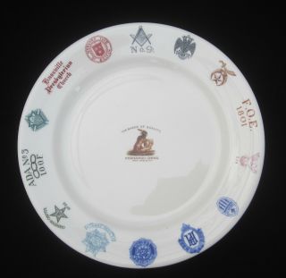 Rare 1930s Shenango China Rimrol Salesman Sample Plate Masonic Church University