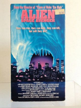 Alien Space Avenger 1989 Vhs Rare Cult Horror Campy Sci - Fi