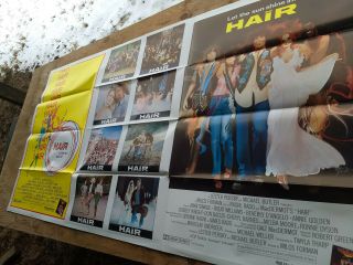 Hair 1979 77 " X41 " Advance Movie Poster Rare 2 1 Sheets And Lobby Cards