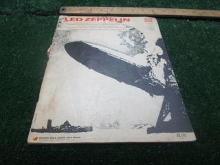 Vintage Led Zeppelin 1 Song Book Shows Use Rare,  Complete Numbered On Back Cover