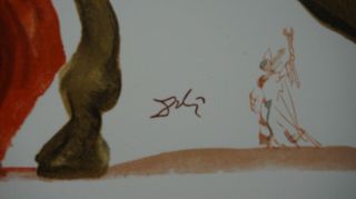 Rare Salvador Dali ' Manto ' Signed German Divine Comedy woodcut 3