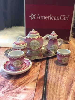 American Girl Felicity Colonial Tea Set.  Retired Rare.