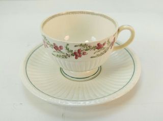 Vintage Rare Wedgwood Old Etruria,  England,  Tea Cup & Saucer Set England,  Fuscia