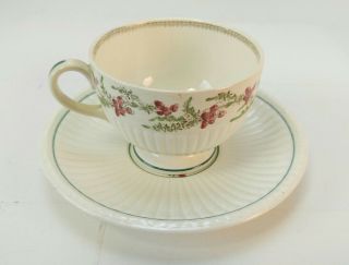 Vintage Rare Wedgwood OLD Etruria,  ENGLAND,  Tea Cup & Saucer Set England,  fuscia 2