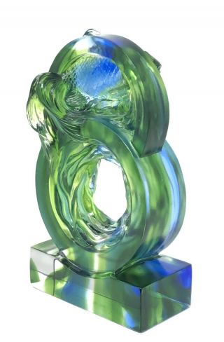 Tittot Lucky Current Limited Edition LiuLi 琉璃 Colored Glass Art Gold Fish Rare 5