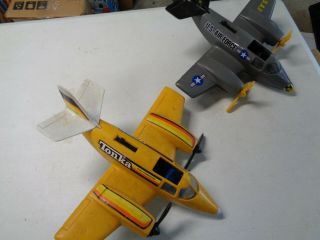 Tonka Hand Commanders Air Planes Yellow & Us Air Force Toy 1980 