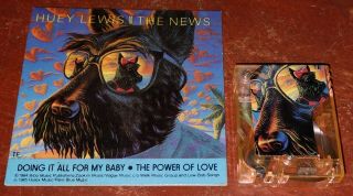 Rare 1988 Fisher Price Pocket Rockers Huey Lewis & The News Tape & Bio Card