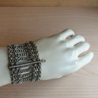 13 Old Rare Antique Islamic Oriental Ottoman Silver Bracelet