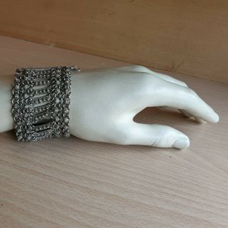 13 Old Rare Antique Islamic Oriental Ottoman Silver Bracelet 2