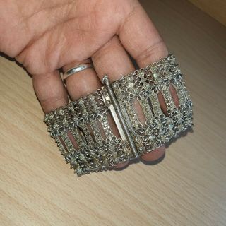 13 Old Rare Antique Islamic Oriental Ottoman Silver Bracelet 6