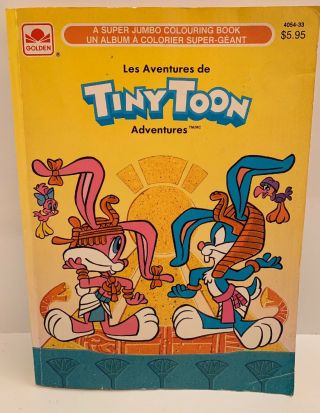 Vintage 1990 Golden Tiny Toons Adventures Colouring Book Warner Bros.  Rare
