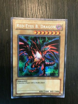Yugioh Red - Eyes B.  Dragon - Pcj - En001 - Secret Rare - Limited Edition Near