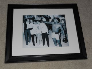 Framed Beatles & Muhammad Ali 1964 Print Mini Poster,  14 " X17 ",  & Rare