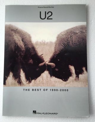 U2 The Best Of 1990 - 2000 Sheet Music Song Book Guitar Tab Tablature Rare P/v/g