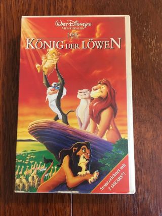 Rare German Vhs Walt Disney Meisterwork Der Konig Der Lowen Color The Lion King