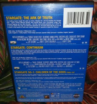 STARGATE: THE ARK OF TRUTH/CONTINUUM/CHILDREN OF THE GODS (DVD,  2009) OOP - VERY RARE 2