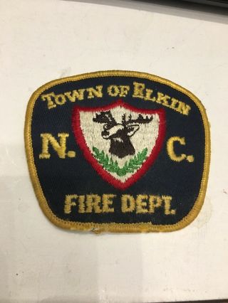 Vintage Rare Town Of Elkin Nc North Carolina Fire Dept.  Patch