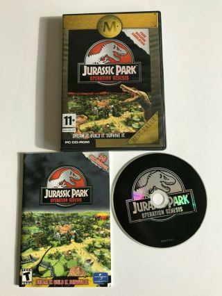 Jurassic Park: Operation Genesis (pc: Windows,  2003) Rare Complete