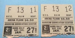 Rare 1st Usa Performance Bee Gees Concert Ticket Stubs - Anaheim Conv.  Center