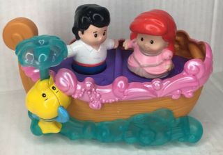 Fisher Price Little People Disney Princess Little Mermaid Ariel Boat Ride Rare