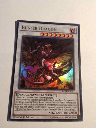 Yugioh: X1 " Buster Dragon " Bosh - En052 Ultra Rare - 1st Ed.  Nm