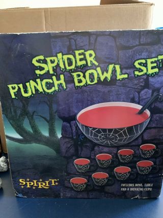Spirit Halloween Spider Punch Bowl Haunted House Party Prop Decoration Rare New?