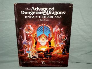 Ad&d 1st Ed Hardback - Unearthed Arcana (from 1985 - Rare - And Exc -)