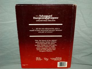 AD&D 1st Ed Hardback - UNEARTHED ARCANA (FROM 1985 - RARE - and EXC -) 2