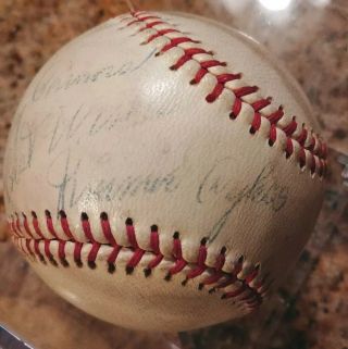Jimmy Dykes Single Signed Official League (wilson) Baseball Jsa Rare
