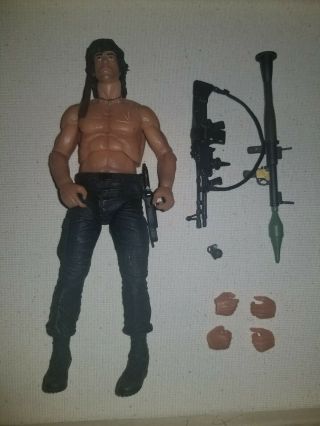 Rare Neca First Blood Part 2 Ii Movie John J.  Rambo 7 " Complete Figure Stallone