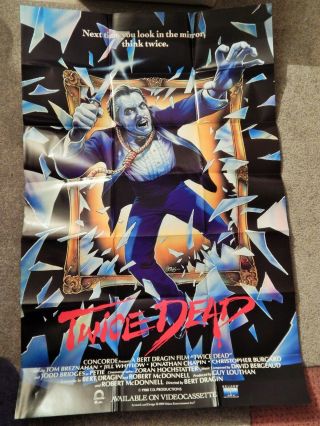 Twice Dead (video Dealer 40 X 27 Poster,  1980s) Tom Breznahan,  Jill Whitlow Rare