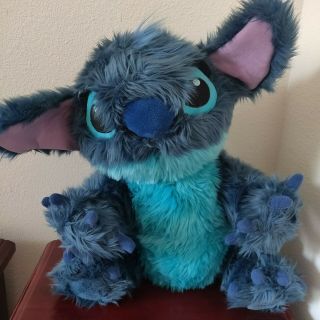 Rare Huge 18 " Disney Store Stitch Plush Big Fluffy Stuffed Lilo Cuddler Toy