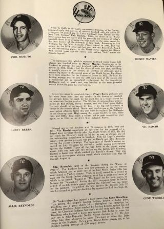 1952 World Series Program RARE RP Signed RDO NY YANKEES VS BROOKLYN DODGERS 3