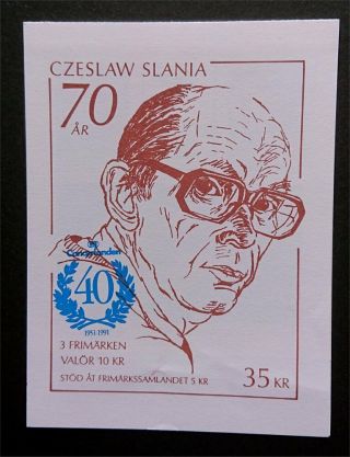Sweden - Slania 70 Year Booklet With Rare Print On Cover Mnh - Slania