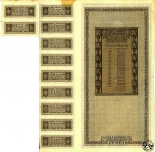 Italy: 5 Lire 1936.  Public Debt of the Kingdom of Italy.  VF,  RARE 2