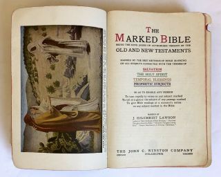 Rare The Marked Bible King James Version Old And Testaments 1928 Leather