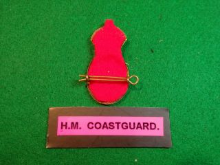 Maritime Officers rare cap badge H.  M.  COAST GUARD pre 1953 Kings Crown 2