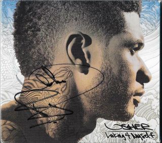 Usher Looking 4 My Self Signed Cd Cover Rare Autograph